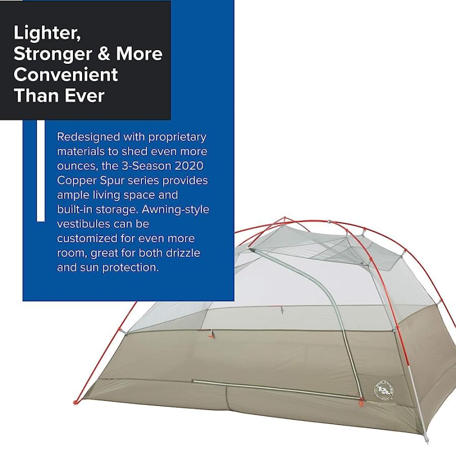 BIG AGNES COPPER SPUR HV UL BACKPACKING TENT, 4 PERSON (ORANGE) | BIG AGNES | 01