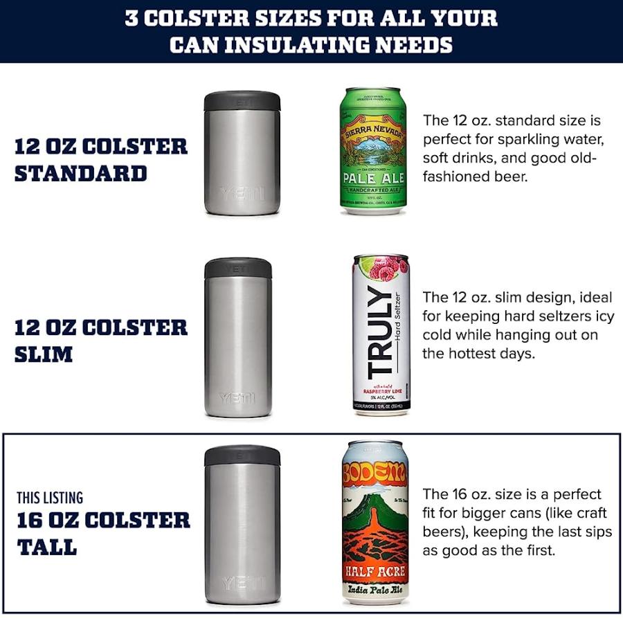 YETI RAMBLER 16 OZ. COLSTER TALL CAN INSULATOR FOR TALLBOYS & 16 OZ. CANS, CHARCOAL | YETI | 01