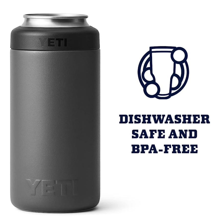 YETI RAMBLER 16 OZ. COLSTER TALL CAN INSULATOR FOR TALLBOYS & 16 OZ. CANS, CHARCOAL | YETI | 04