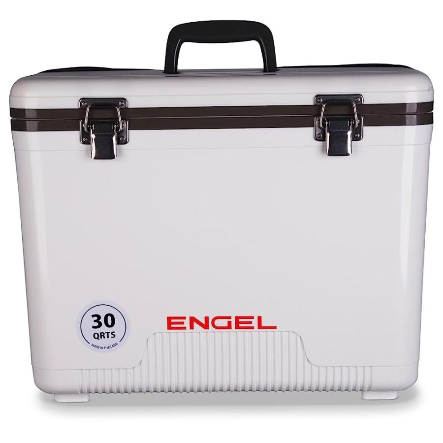 ENGEL UC30 30QT LEAK-PROOF, AIR TIGHT, DRYBOX COOLER AND HARD SHELL LUNCHBOX FOR MEN AND WOMEN IN WHITE | 