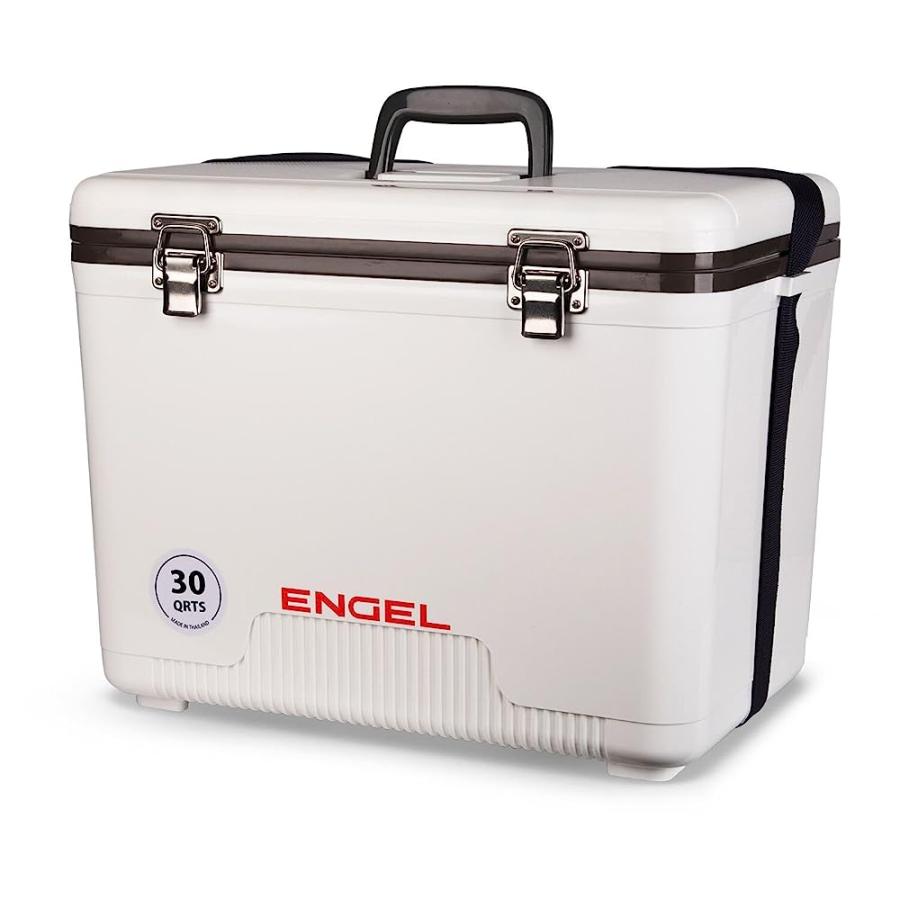ENGEL UC30 30QT LEAK-PROOF, AIR TIGHT, DRYBOX COOLER AND HARD SHELL LUNCHBOX FOR MEN AND WOMEN IN WHITE |  | 01