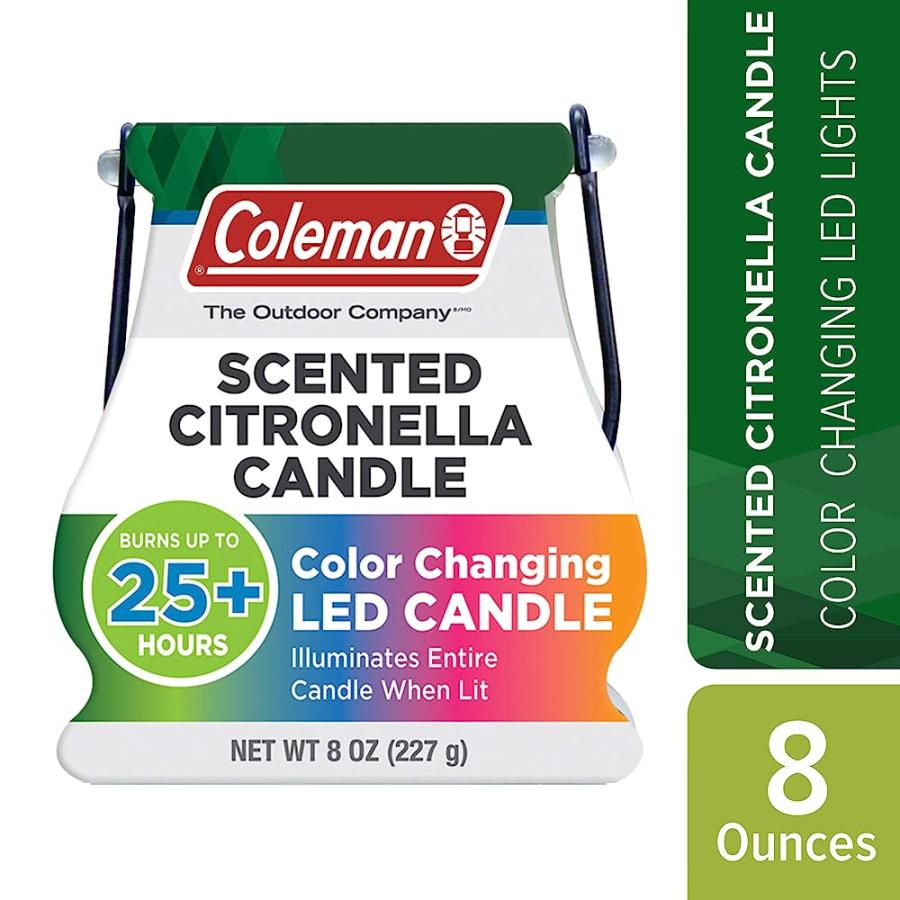 COLEMAN COLOR CHANGING LED CITRONELLA OUTDOOR SCENTED CANDLE - 8 OZ | Coleman | 01