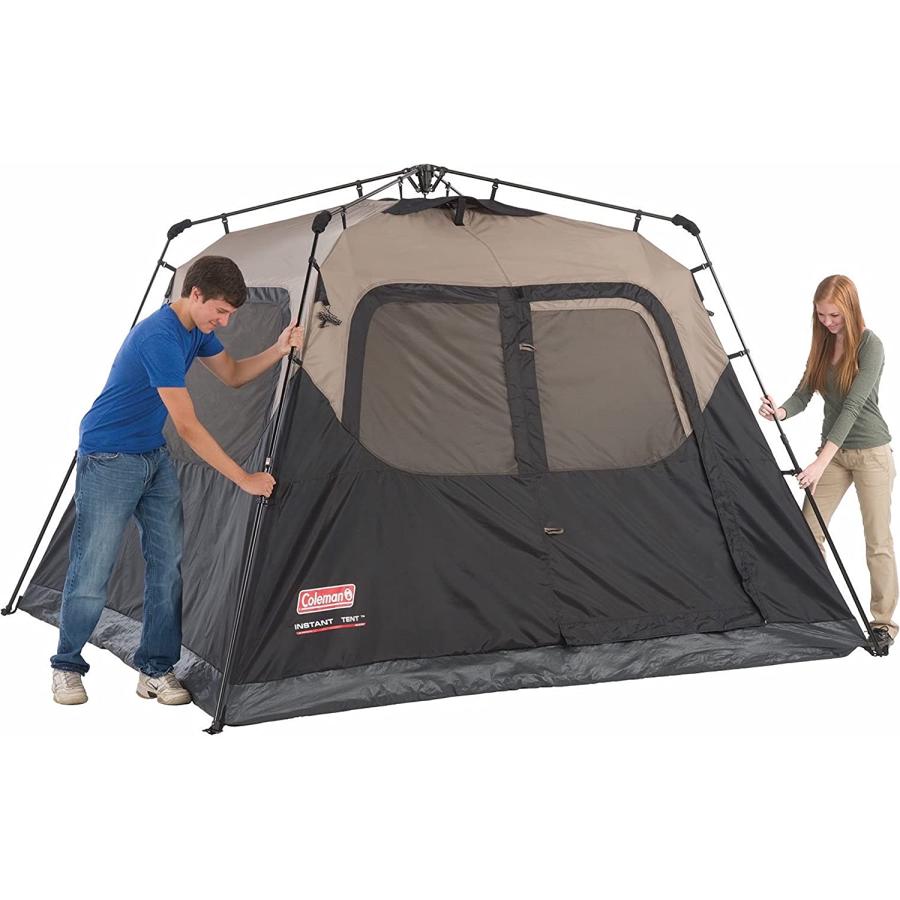 Coleman Camping Tent 6 Person Cabin Tent with Instant Setup , Brown/Black | Coleman | 09