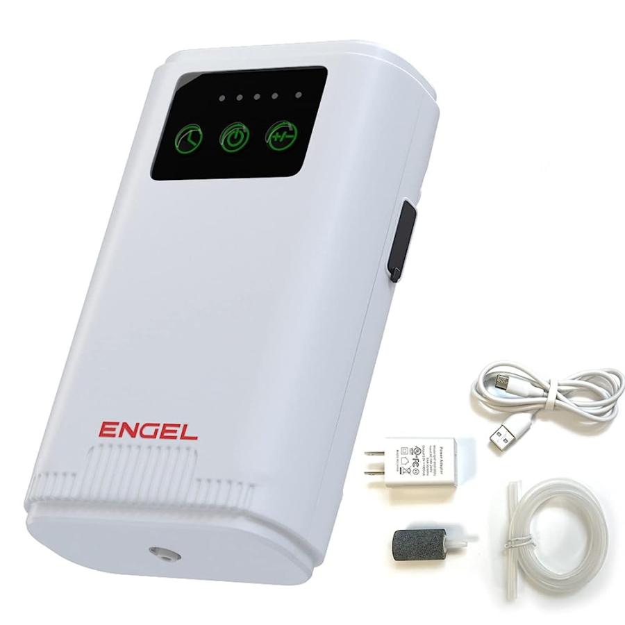 ENGEL ULTRA QUIET LITHIUM-ION USB RECHARGEABLE LIVE BAIT AERATOR PUMP & BUBBLER WITH UNIVERSAL CLIP FITS MOST BAIT BUCKETS (WHITE) | 