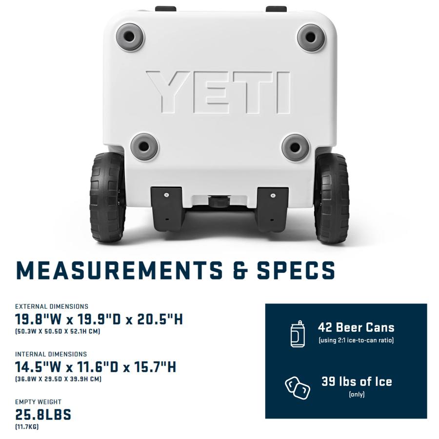 YETI Roadie 48 クーラー:YETIボックス ホイールクーラー:YETI キャスター付き、ホワイト | YETI | 06