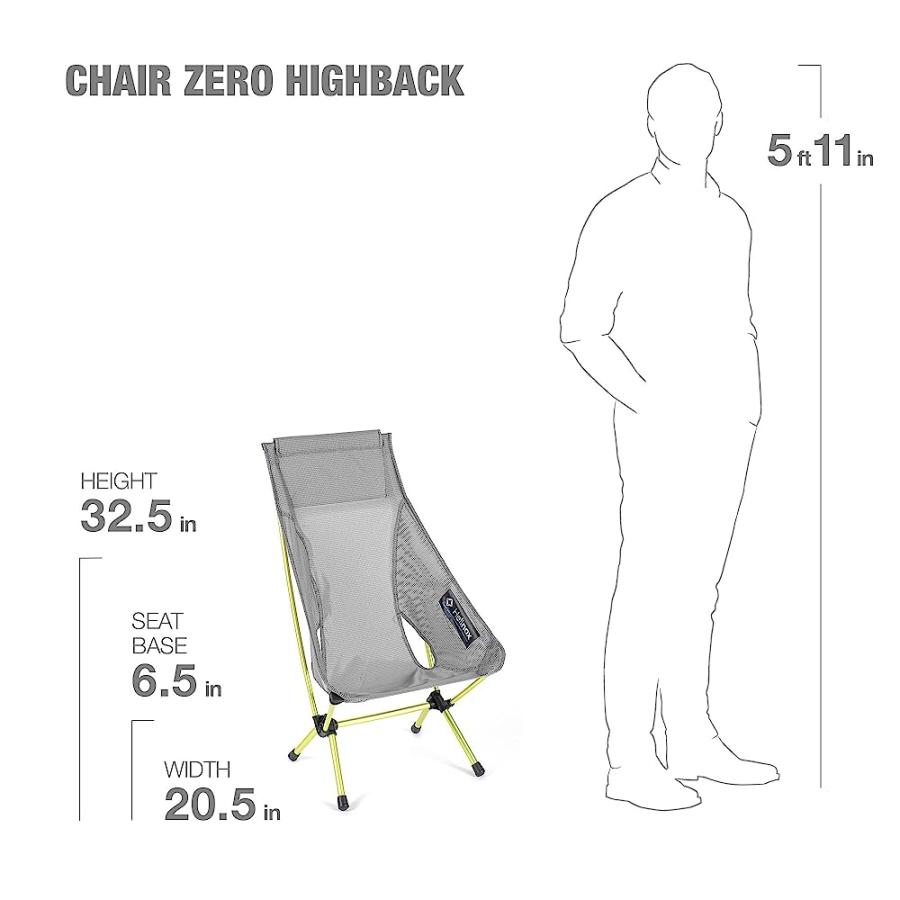 HELINOX CHAIR ZERO ULTRALIGHT HIGHBACK BACKPACKING CHAIR, GREY | Helinox | 04