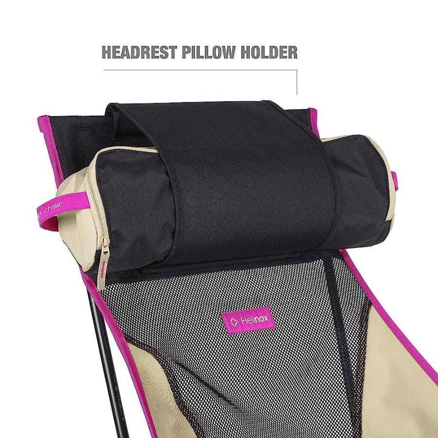 HELINOX SUNSET CHAIR LIGHTWEIGHT, HIGH-BACK, COMPACT, COLLAPSIBLE CAMPING CHAIR, BLACK/KHAKI/PURPLE, WITH POCKETS | Helinox | 04