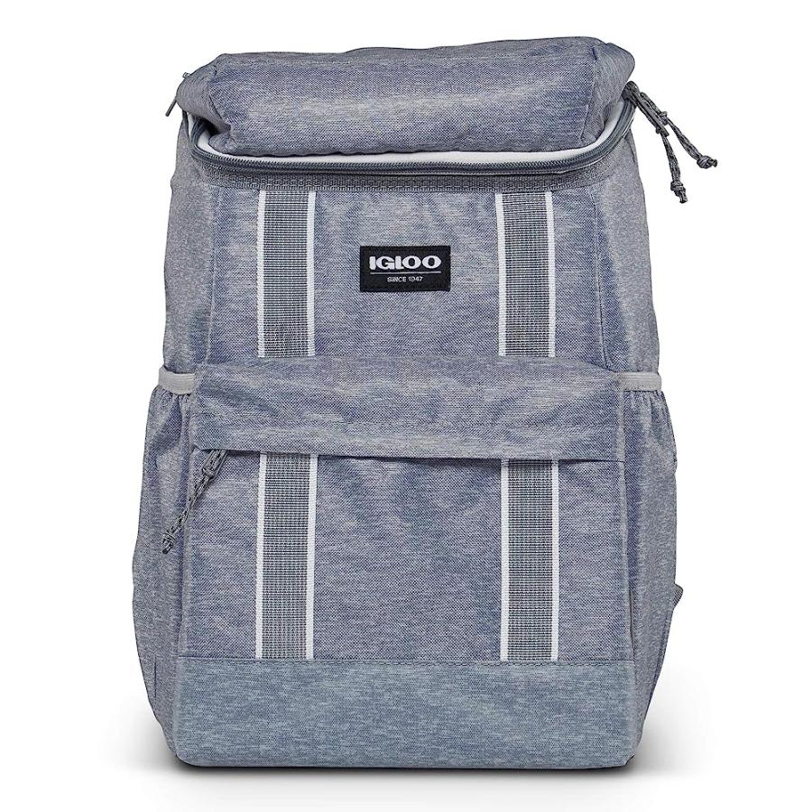 IGLOO 30 CAN LARGE PORTABLE INSULATED SOFT COOLER BACKPACK CARRY BAG, LIGHT GRAY | igloo | 01