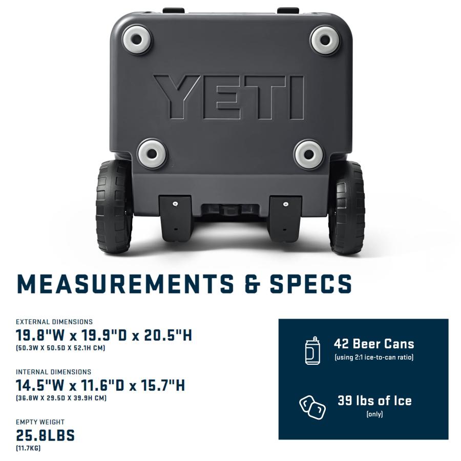 YETI Roadie 48 クーラー:YETIボックス ホイールクーラー:YETI キャスター付き、チャコール | YETI | 06