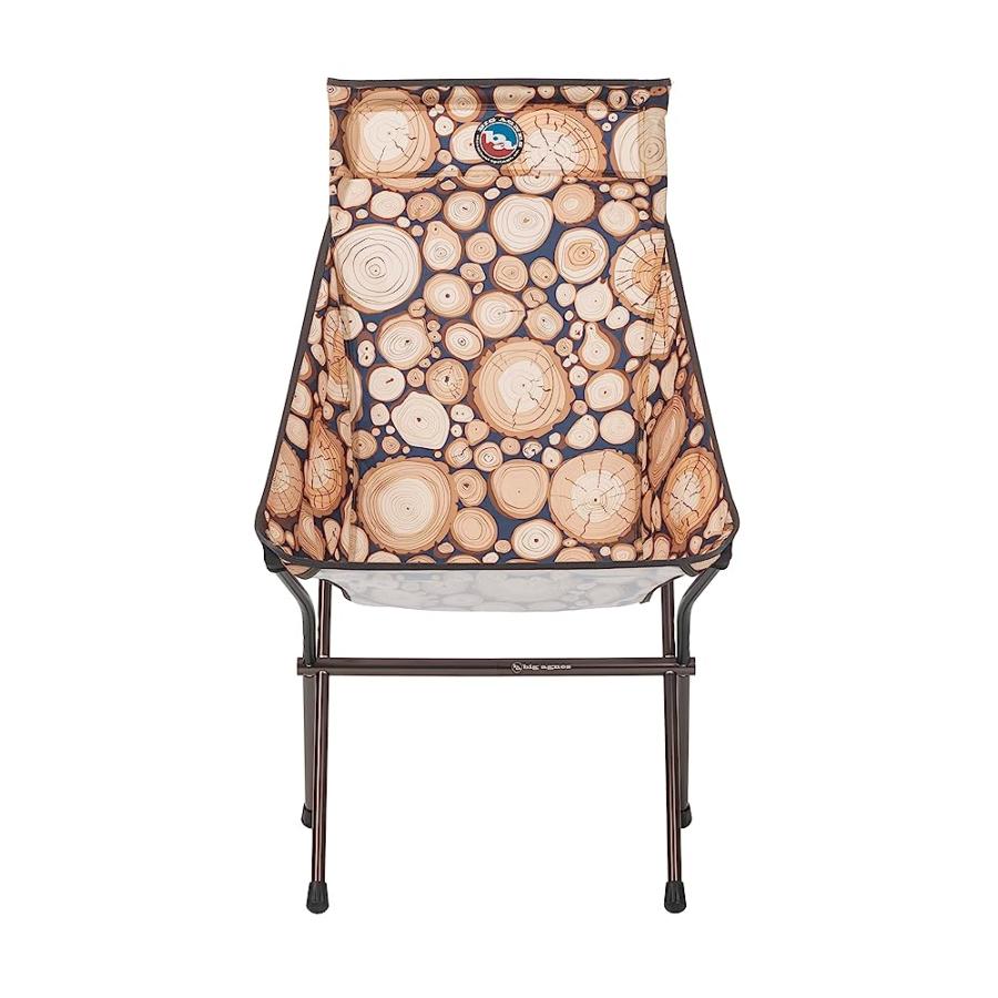 BIG AGNES BIG SIX CAMP CHAIR - HIGH & WIDE CAMPING CHAIR WITH AIRCRAFT ALUMINUM FRAME, WOOD | BIG AGNES