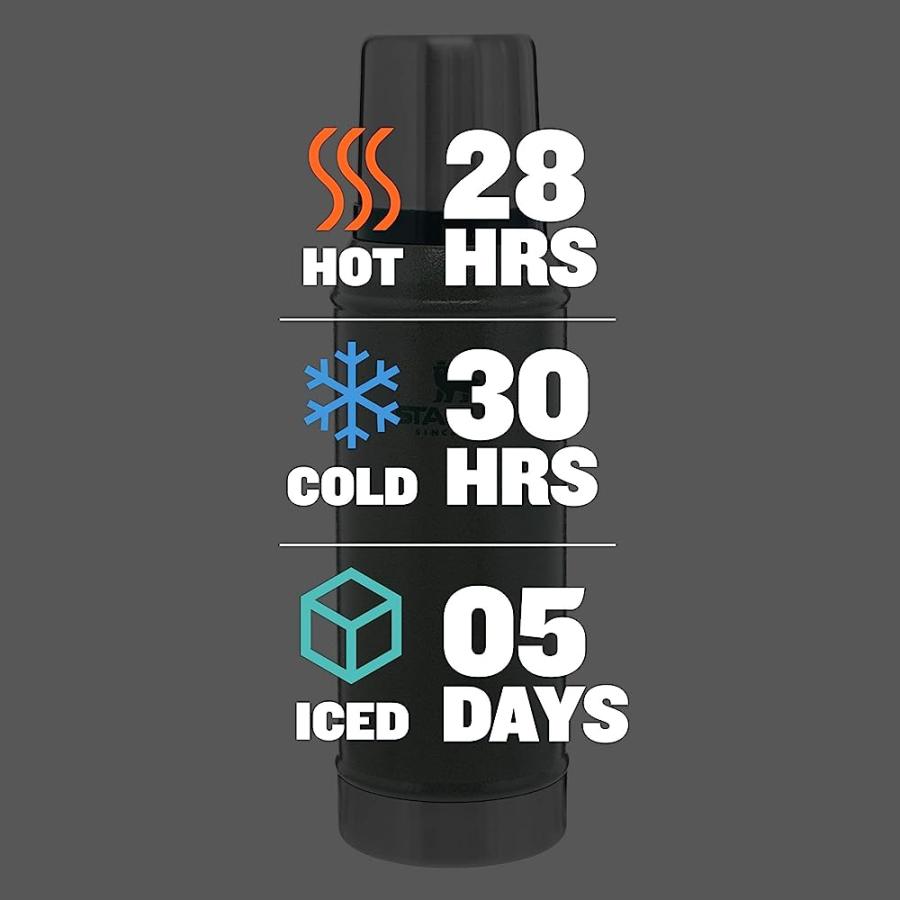 STANLEY CLASSIC VACUUM INSULATED WIDE MOUTH BOTTLE - BPA-FREE 18/8 STAINLESS STEEL THERMOS FOR COLD & HOT BEVERAGES KEEPS LIQUID HOT OR COLD FOR | STANLEY | 04