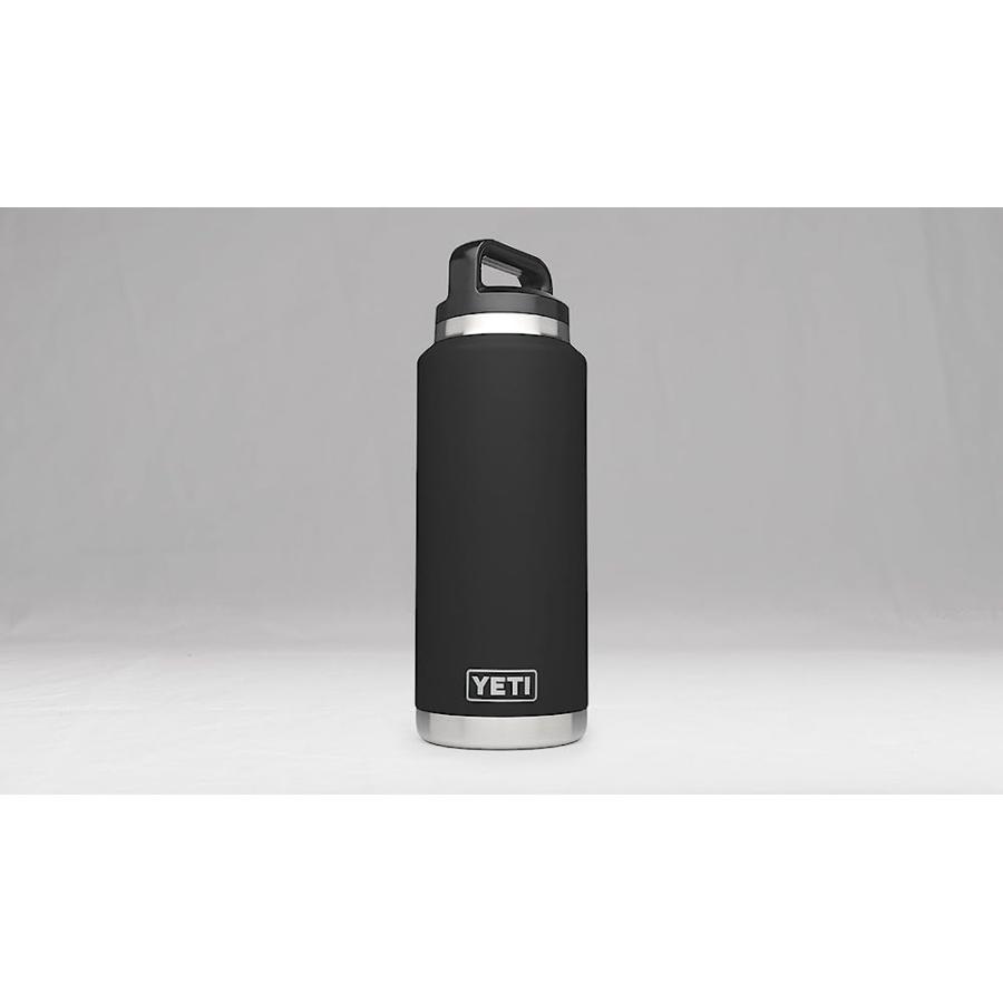 YETI RAMBLER 36OZ VACUUM INSULATED STAINLESS STEEL BOTTLE WITH CAP (STAINLESS STEEL) (BLACK) | YETI | 02