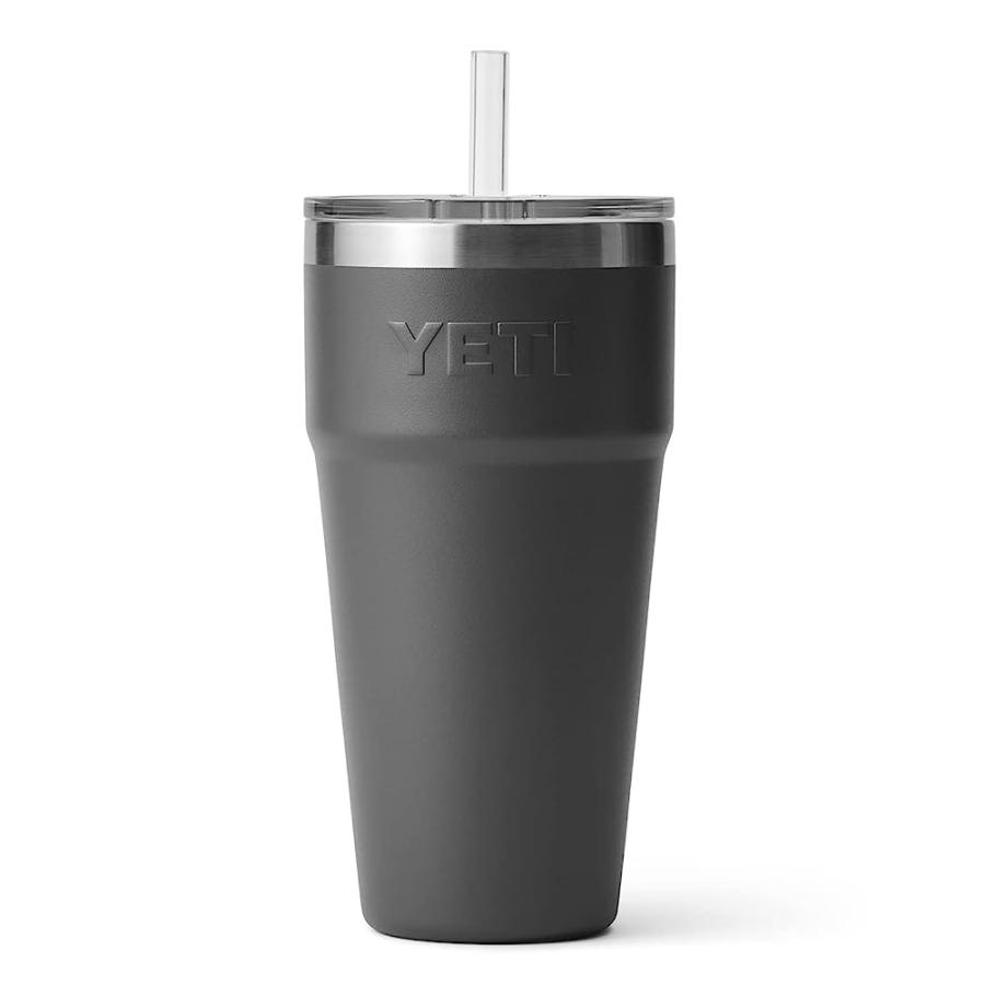 YETI RAMBLER 26 OZ STRAW CUP, VACUUM INSULATED, STAINLESS STEEL WITH STRAW LID, CHARCOAL | YETI | 04