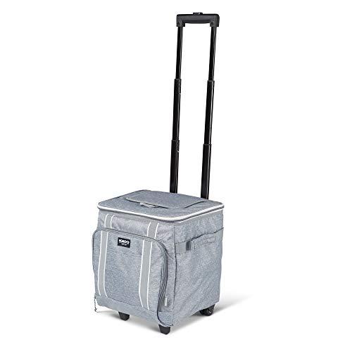 IGLOO 40 CAN LARGE PORTABLE INSULATED SOFT COOLER WITH ROLLING WHEELS, GRAY | igloo | 03
