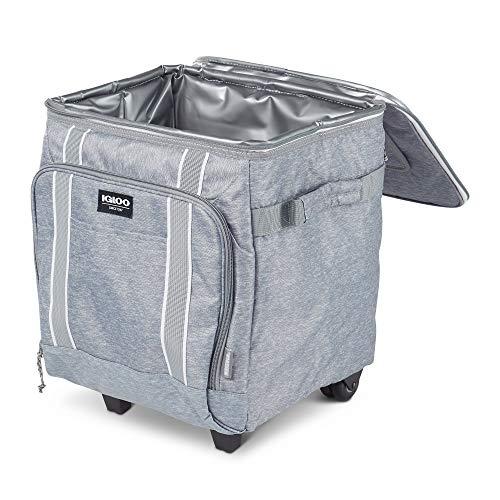 IGLOO 40 CAN LARGE PORTABLE INSULATED SOFT COOLER WITH ROLLING WHEELS, GRAY | igloo | 04
