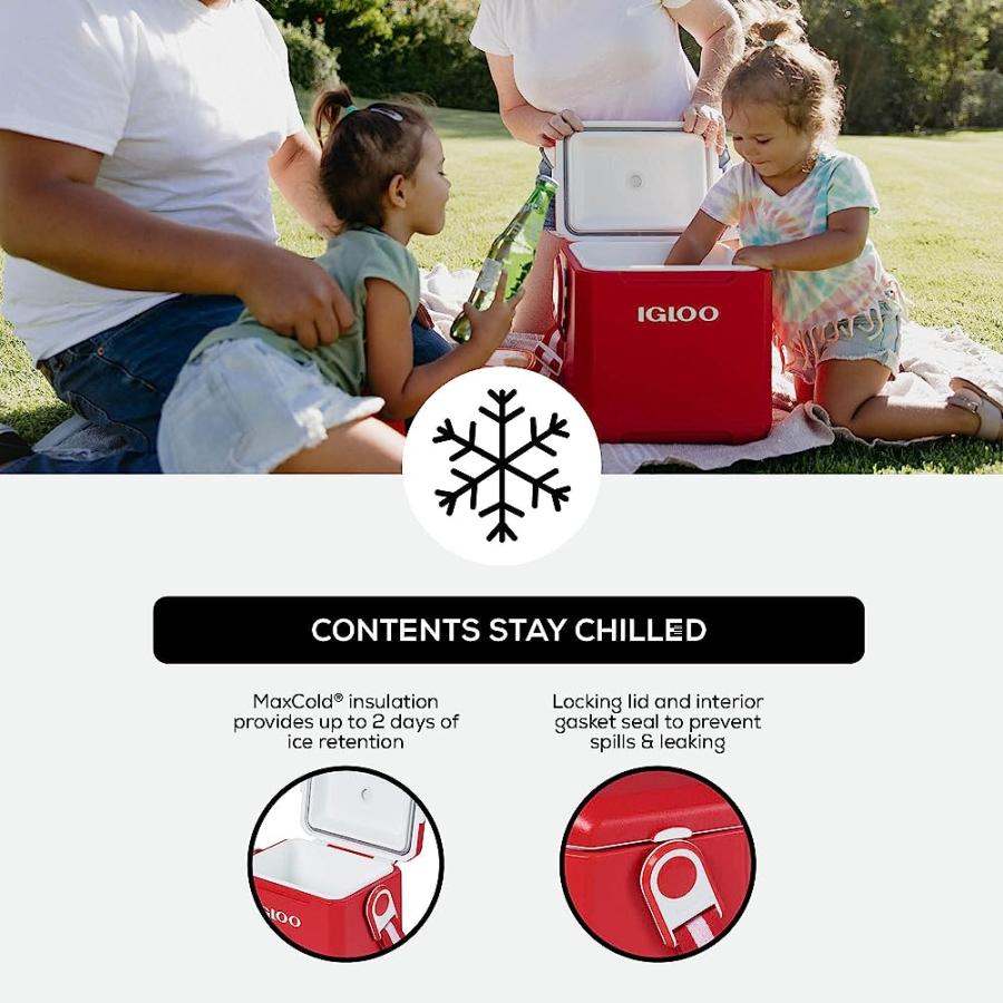 IGLOO RED 11 QT TAG-A-LONG TOO HARDSIDED STRAPPED COOLER | igloo | 03