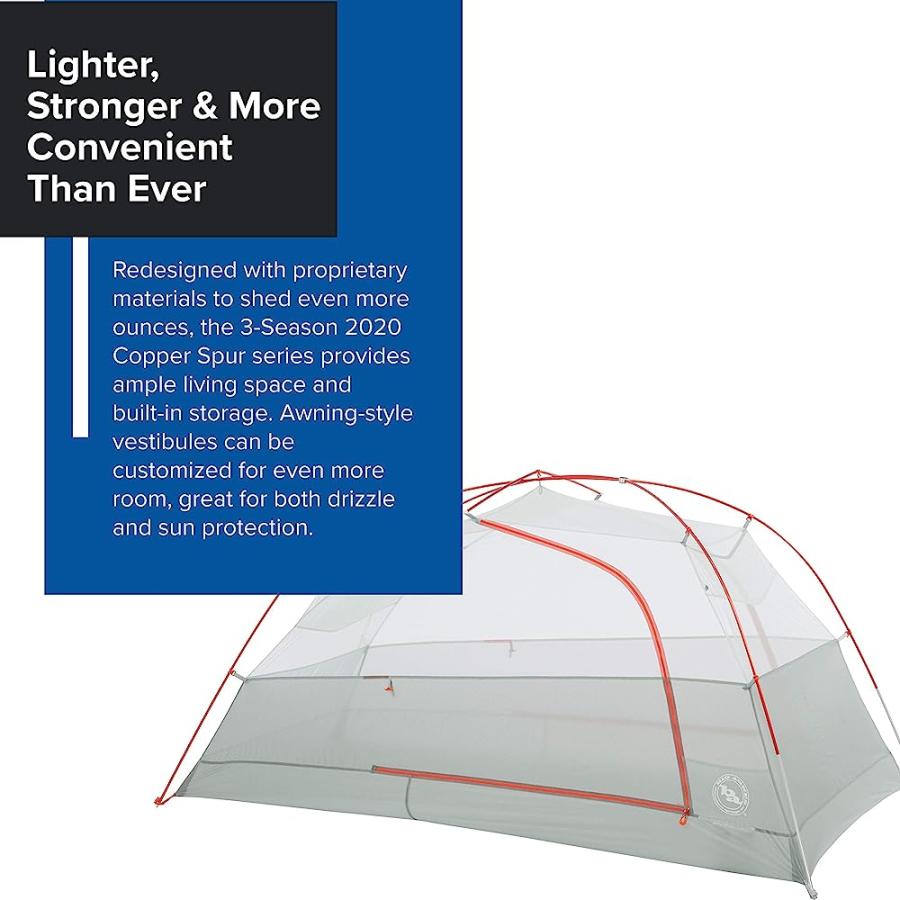 BIG AGNES COPPER SPUR HV UL BACKPACKING TENT, 2 PERSON (ORANGE) | BIG AGNES | 01