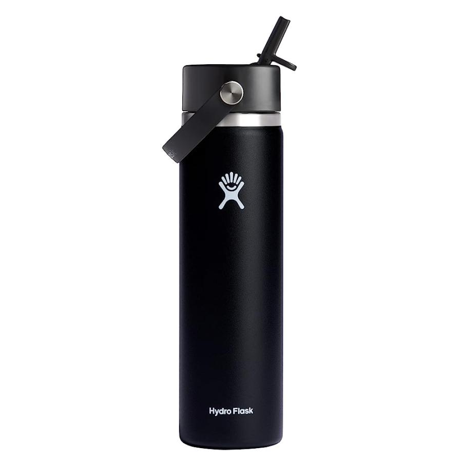 HYDRO FLASK 24 OZ WIDE FLEX STRAW CAP BLACK | HYDRO FLASK