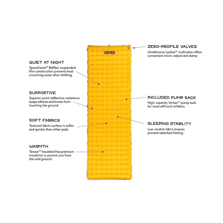 NEMO TENSOR INSULATED SLEEPING PAD (2022), TORCH, LONG WIDE | NEMO | 04