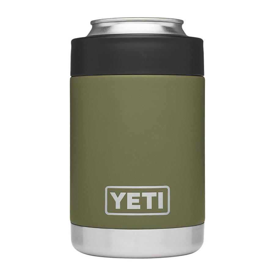YETI Rambler 12オンス コルスター 缶クーラー:YETI 真空断熱 ステンレス製、オリーブグリーン | YETI