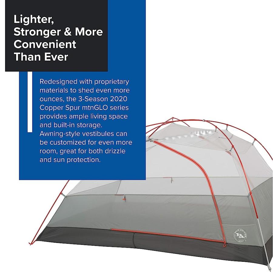 BIG AGNES COPPER SPUR HV UL MTNGLO BACKPACKING TENT, 3 PERSON | BIG AGNES | 01