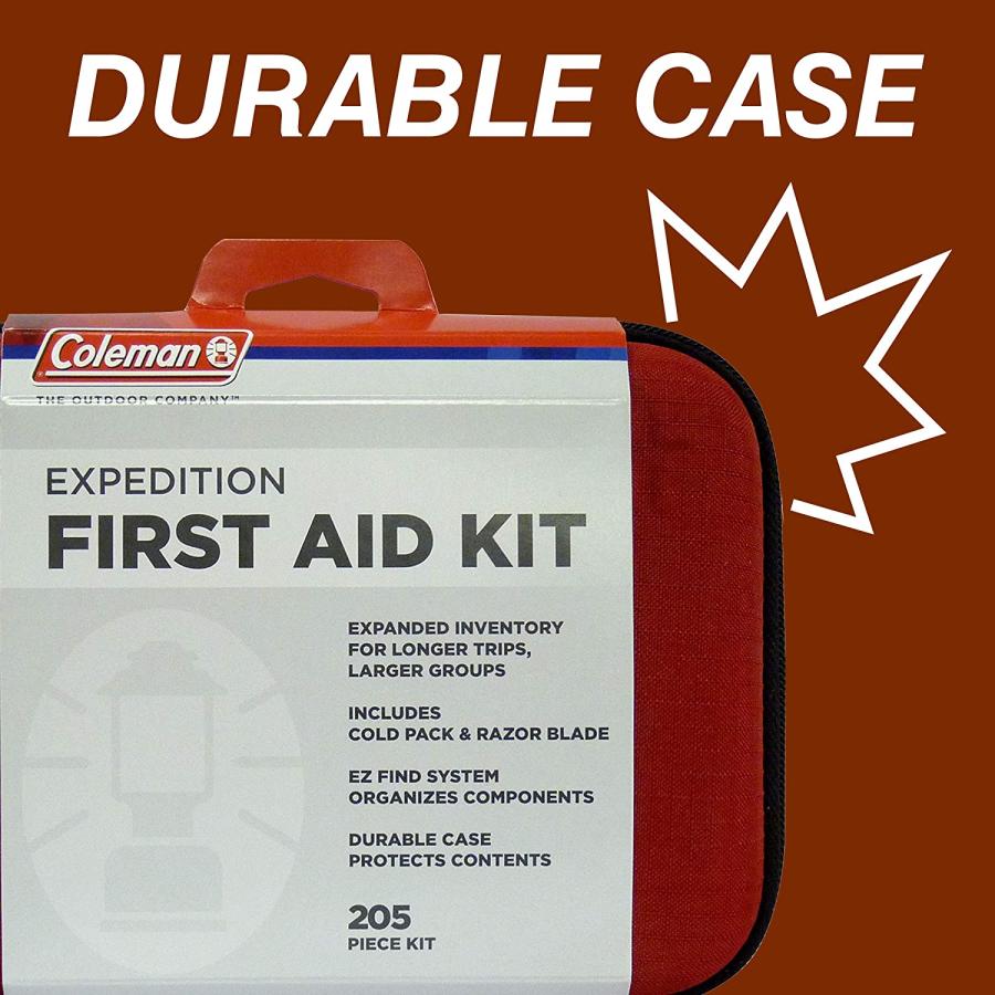 Coleman All Purpose Basic First Aid Kit for Minor Emergencies, a Light, Portable First aid kit with a Soft-Sided case - 205 Piece | Coleman | 06