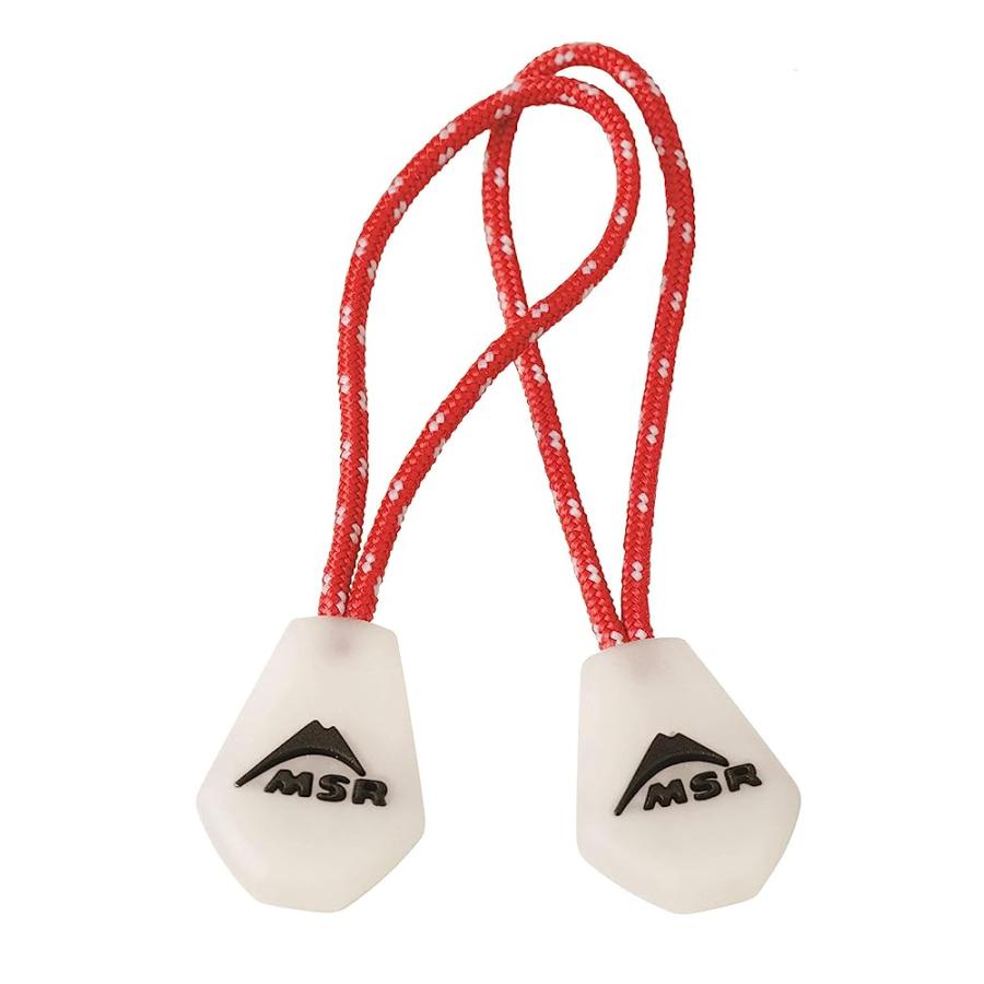 MSR NIGHT GLOW ZIPPER PULLS, 2-PACK , RED/WHITE | MSR