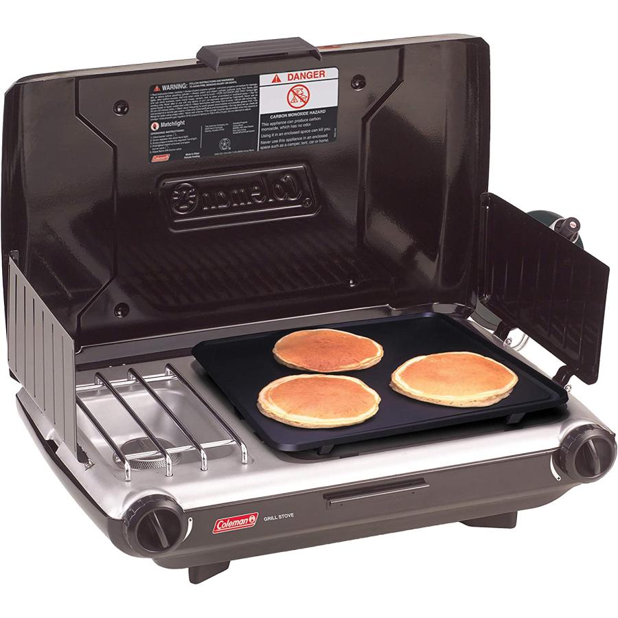 Coleman Gas Camping Grill/Stove Tabletop Propane 2 in 1 Grill/Stove, 2 Burner | Coleman | 01