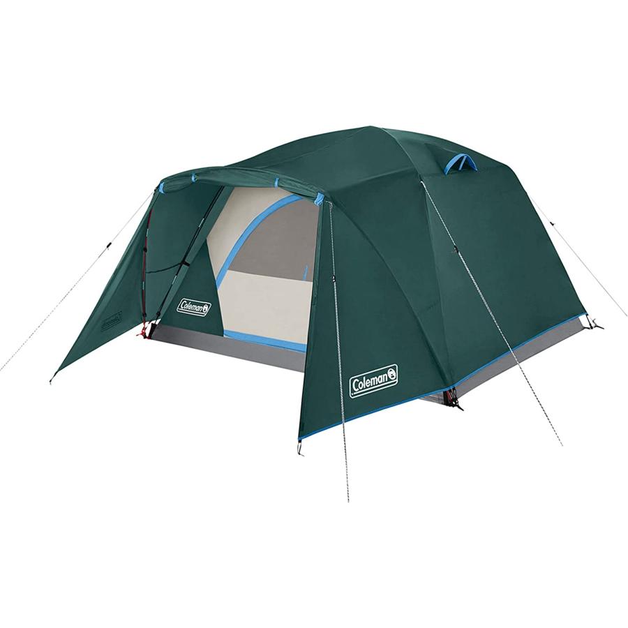 Coleman Skydome Camping Tent with Full-Fly Weather Vestibule, 2/4/6 Person, Evergreen | Coleman