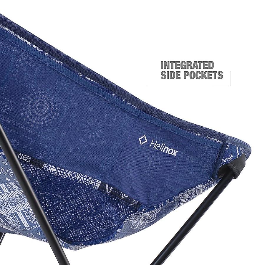 HELINOX CHAIR TWO | EVOLVING FROM THEIR ORIGINAL, THE LIGHT, PACKABLE CHAIR TWO HAS AN EXTENDED BACK FOR INCREASED SUPPORT (BLUE BANDANNA QUILT + | Helinox | 04