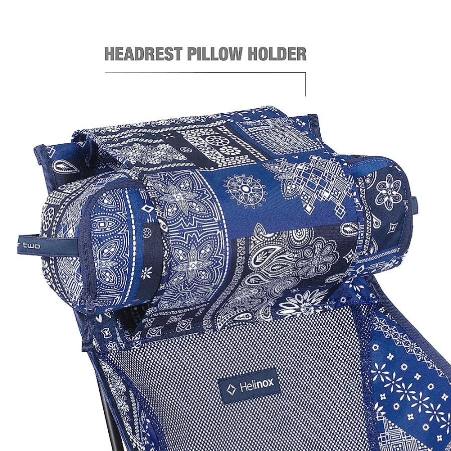 HELINOX CHAIR TWO | EVOLVING FROM THEIR ORIGINAL, THE LIGHT, PACKABLE CHAIR TWO HAS AN EXTENDED BACK FOR INCREASED SUPPORT (BLUE BANDANNA QUILT + | Helinox | 06