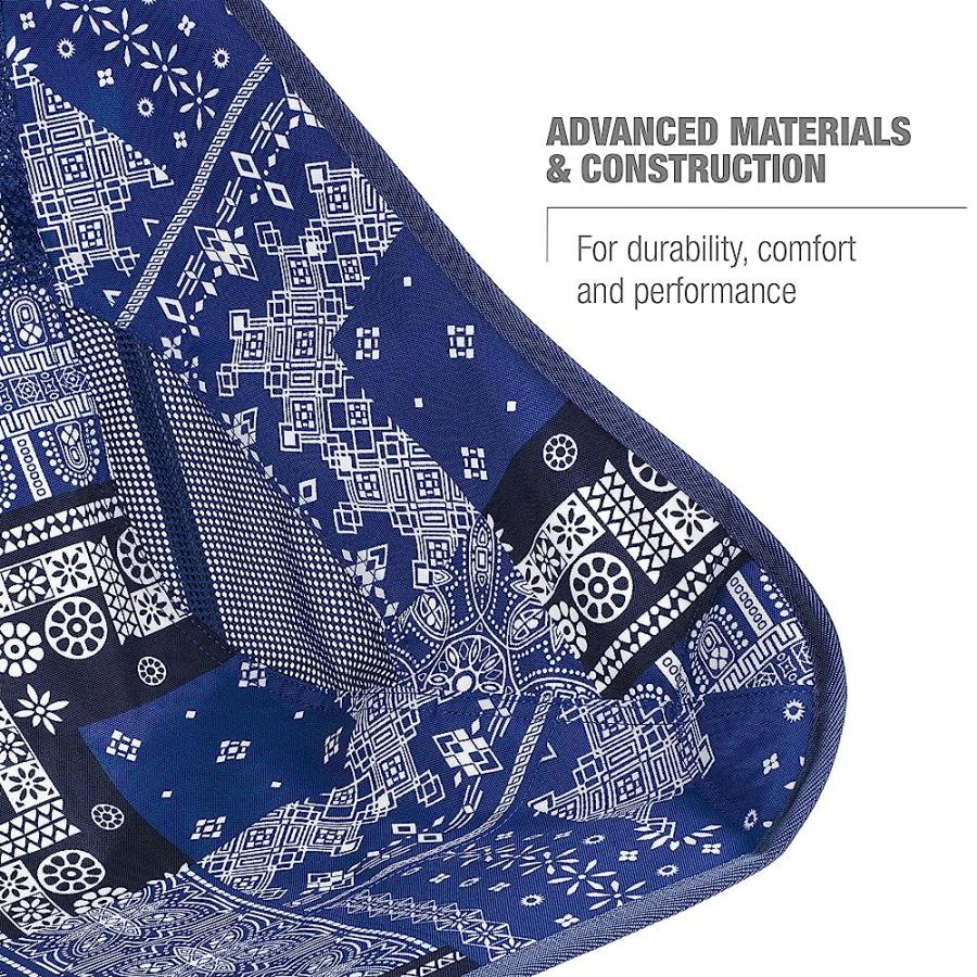 HELINOX CHAIR TWO | EVOLVING FROM THEIR ORIGINAL, THE LIGHT, PACKABLE CHAIR TWO HAS AN EXTENDED BACK FOR INCREASED SUPPORT (BLUE BANDANNA QUILT + | Helinox | 07