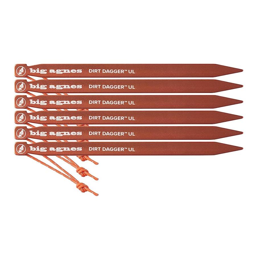 BIG AGNES DIRT DAGGER UL 6” TENT STAKES: PACK OF 6 | BIG AGNES | 01