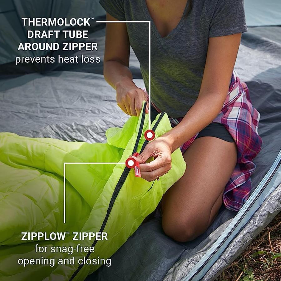 COLEMAN KOMPACT SLEEPING BAG, INDOOR/OUTDOOR LIGHTWEIGHT SLEEPING BAG FOR ADULTS, 20°F/30°F/40°F OPTIONS FOR CAMPING, HIKING, BACKPACKING WITH | Coleman | 04