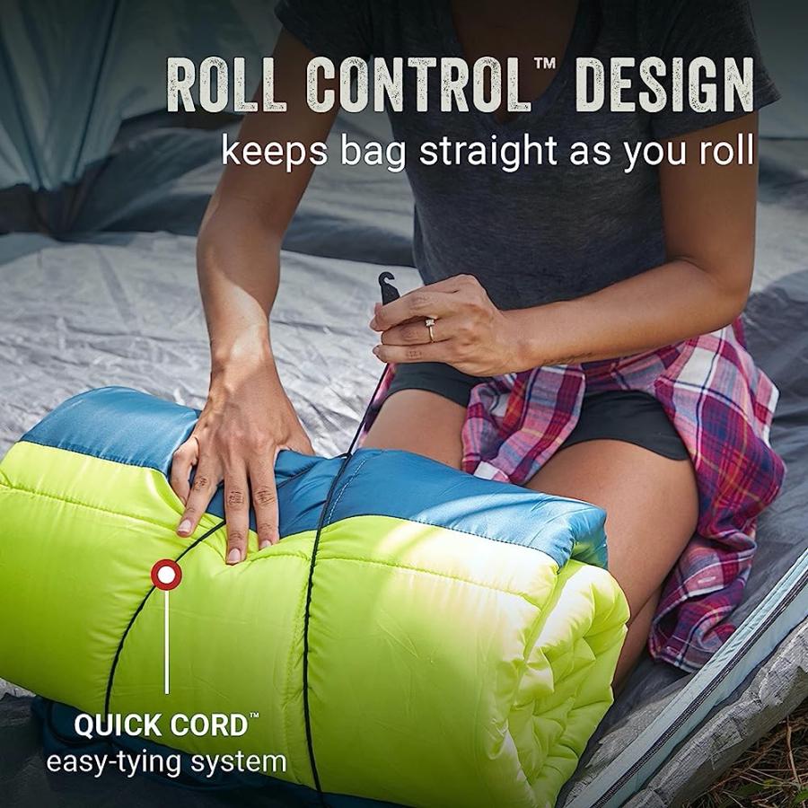 COLEMAN KOMPACT SLEEPING BAG, INDOOR/OUTDOOR LIGHTWEIGHT SLEEPING BAG FOR ADULTS, 20°F/30°F/40°F OPTIONS FOR CAMPING, HIKING, BACKPACKING WITH | Coleman | 05