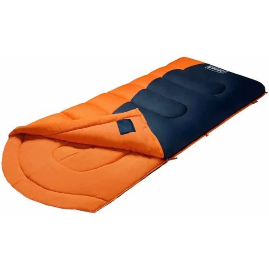 Coleman Montauk 20°F Big and Tall Sleeping Bag, Tiger Lily Orange | Coleman