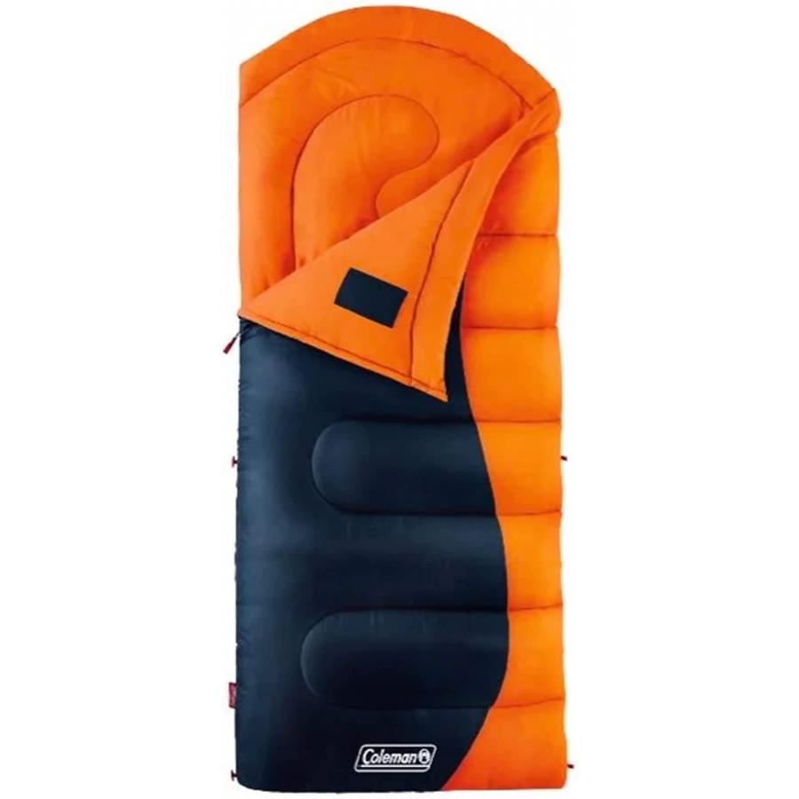Coleman Montauk 20°F Big and Tall Sleeping Bag, Tiger Lily Orange | Coleman | 01