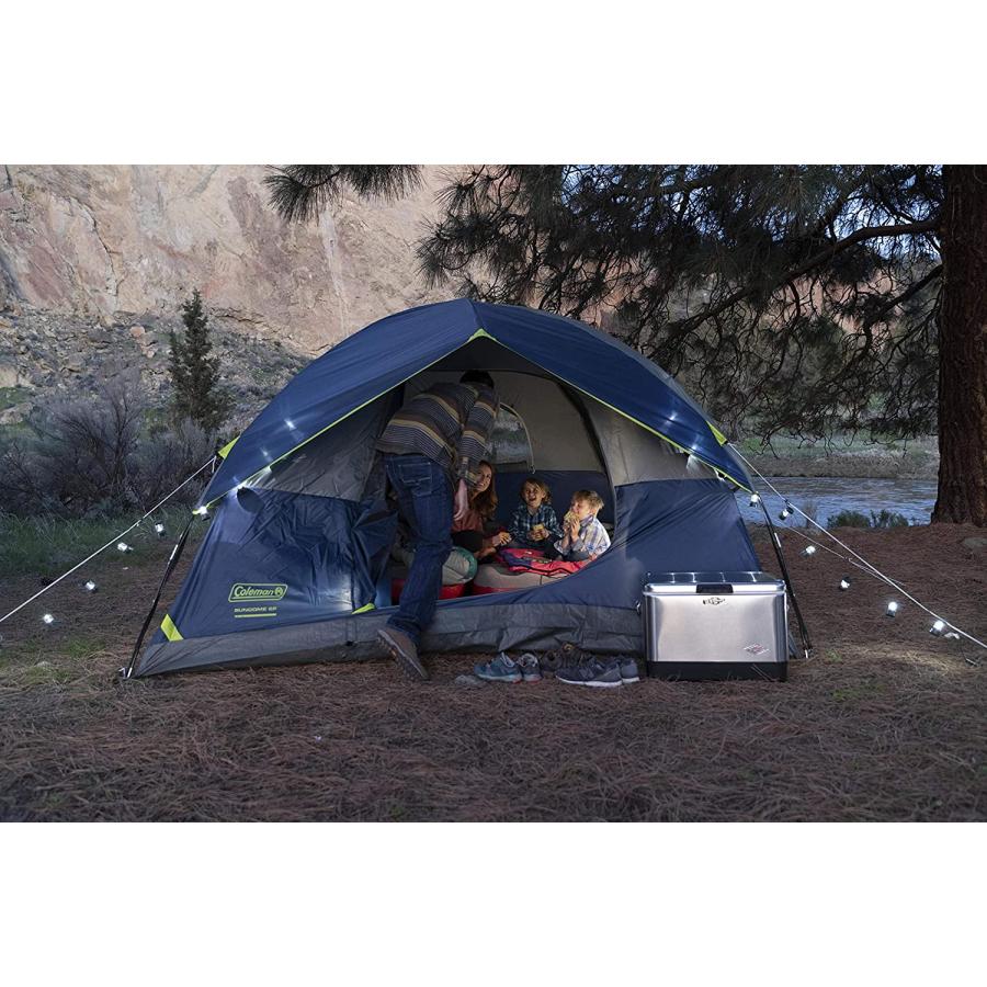 Coleman 4-Person Dome Tent for Camping Sundome Tent with Easy Setup , Navy/Grey | Coleman | 09