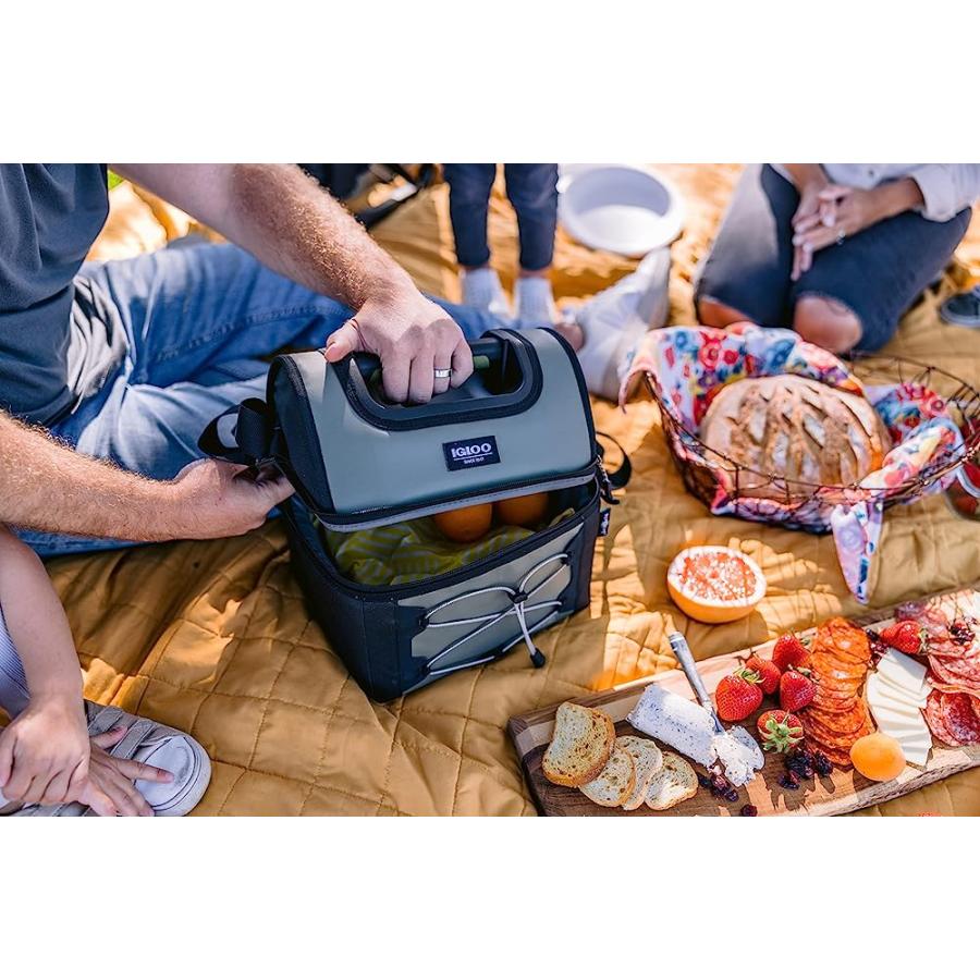 IGLOO GRIPPER MAXCOLD INSULATED 16-CAN LUNCH BAG COOLER-GRAY | igloo | 04