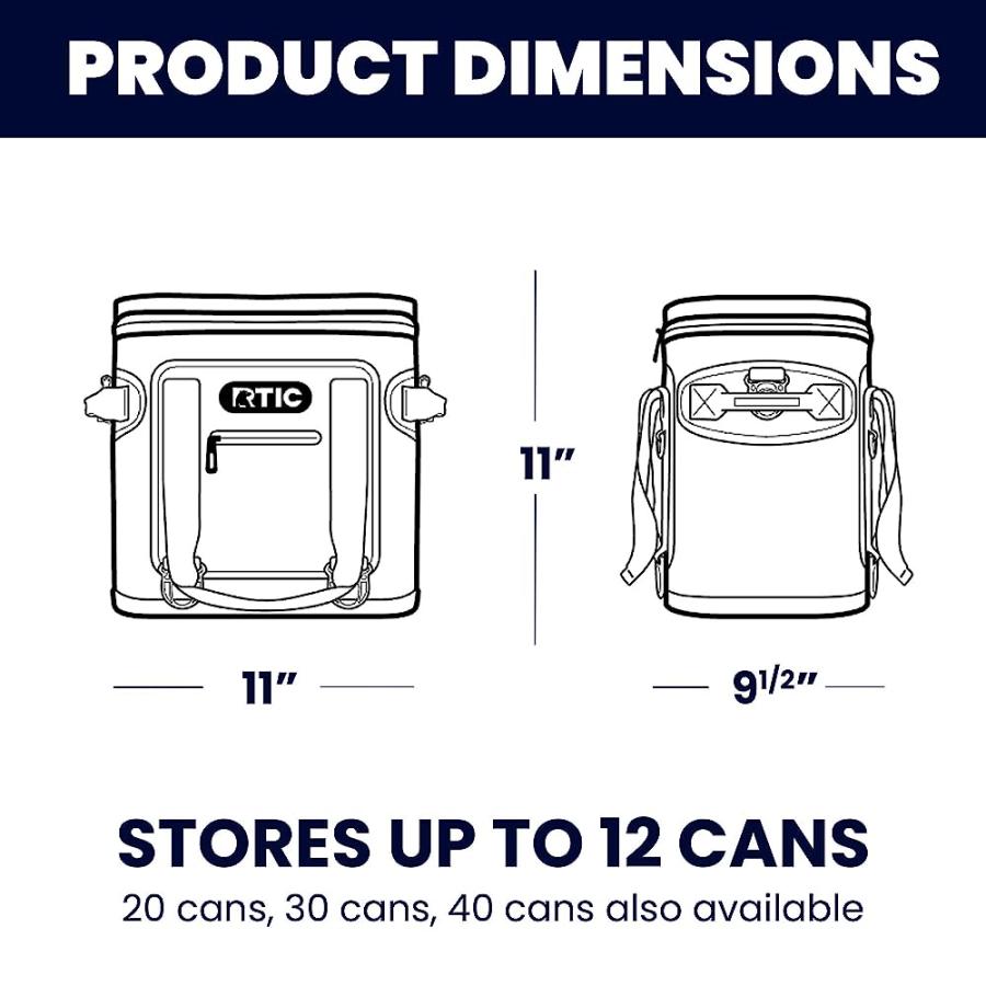 RTIC SOFT COOLER 30 CAN, INSULATED BAG PORTABLE ICE CHEST BOX FOR LUNCH, BEACH, DRINK, BEVERAGE, TRAVEL, CAMPING, PICNIC, CAR, TRIPS, FLOATING CO |  | 01