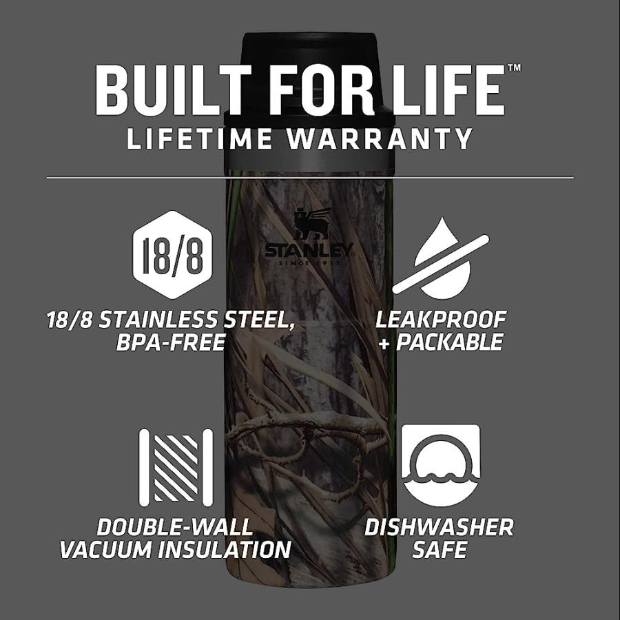 STANLEY CLASSIC TRIGGER ACTION TRAVEL MUG LEAK PROOF + PACKABLE HOT & COLD THERMOS DOUBLE WALL VACUUM INSULATED TUMBLER | STANLEY | 03