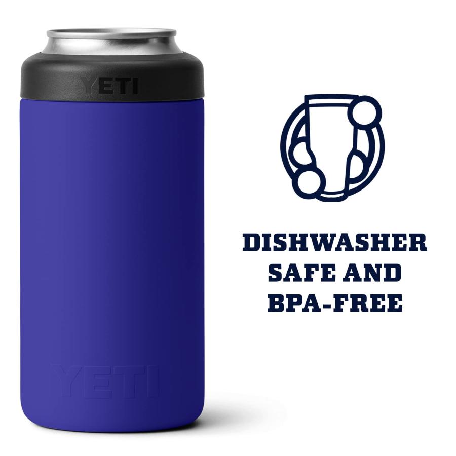 YETI Rambler 16オンス コルスター トール缶クーラー:YETI 真空断熱 ステンレス製、オフショアブルー | YETI | 04