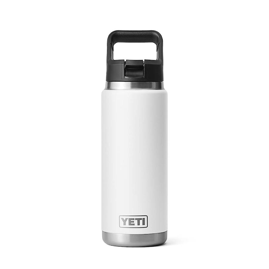 YETI RAMBLER 26 OZ BOTTLE, VACUUM INSULATED, STAINLESS STEEL WITH STRAW CAP, WHITE | YETI | 02