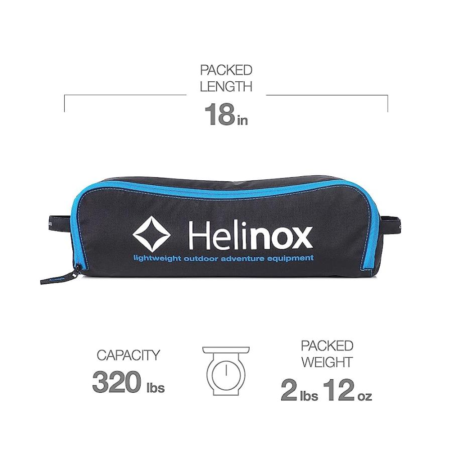 HELINOX CHAIR TWO ULTRALIGHT, HIGH-BACK, COLLAPSIBLE CAMPING CHAIR, BLACK, WITH POCKETS | Helinox | 01