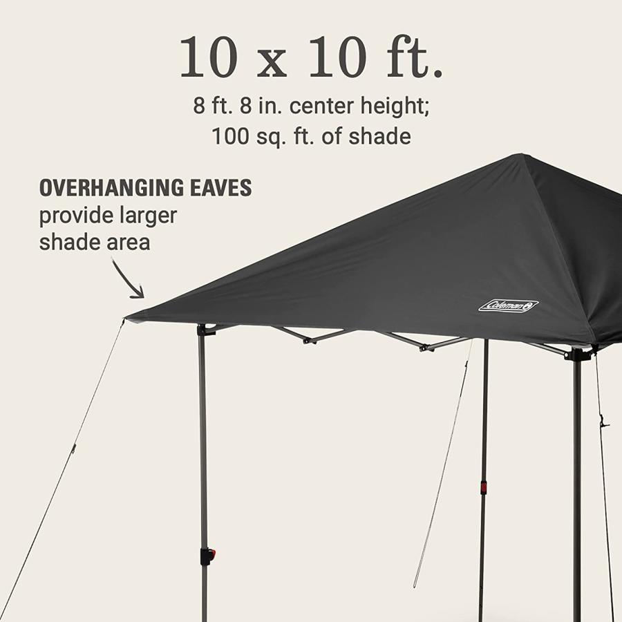 Coleman Oasis Lite Pop Up Canopy, 10 x 10 Canopy Tent, Portable Shade Tent, Black | Coleman | 04