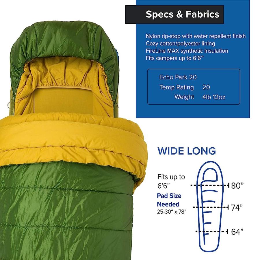 BIG AGNES ECHO PARK (FIRELINE MAX) SLEEPING BAG, 20 DEGREE | BIG AGNES | 03