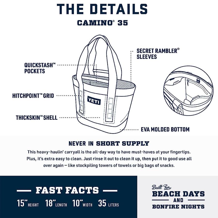 YETI CAMINO 35 CARRYALL WITH INTERNAL DIVIDERS, ALL-PURPOSE UTILITY BAG, HIGH DESERT CLAY | YETI | 01