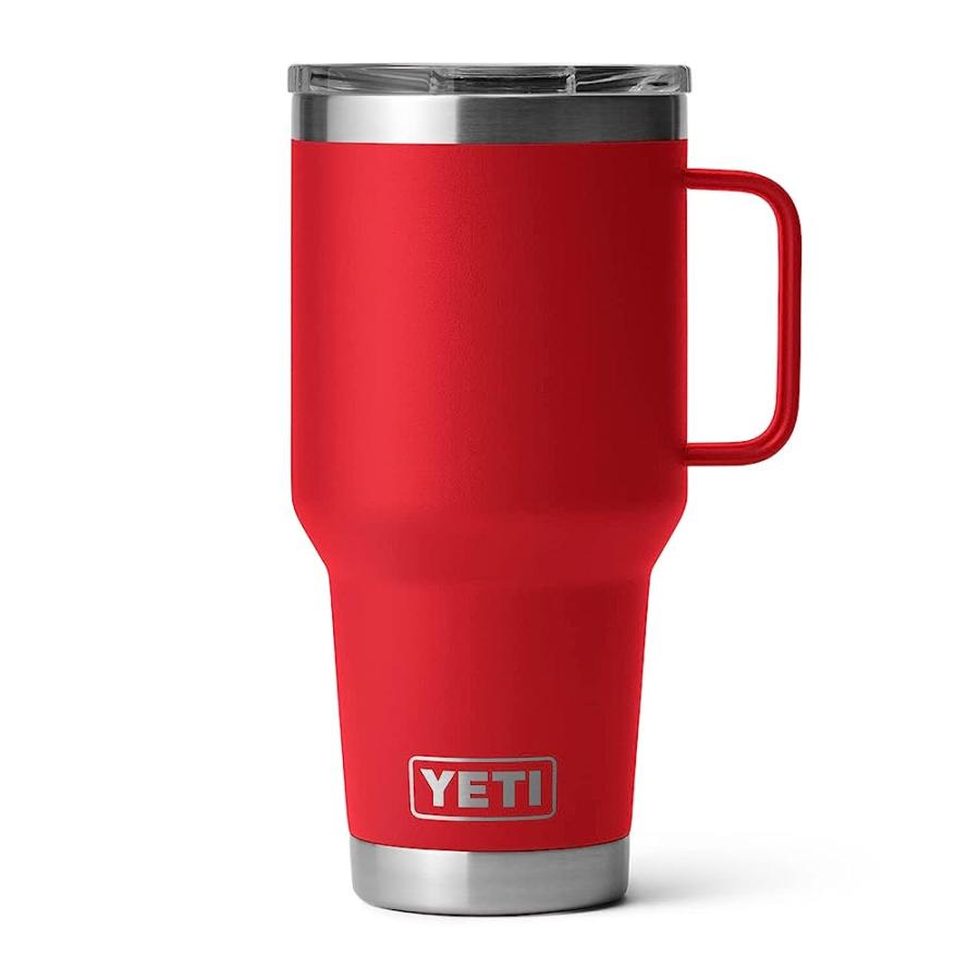 YETI RAMBLER 30 OZ TRAVEL MUG, STAINLESS STEEL, VACUUM INSULATED WITH STRONGHOLD LID, RESCUE RED | YETI | 06
