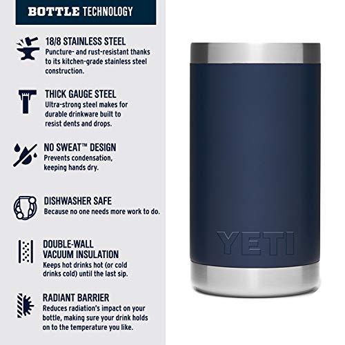 YETI Rambler Jr. 12オンス キッズボトル ストローキャップ付き 真空断熱 ステンレス製、ネイビー | YETI | 02