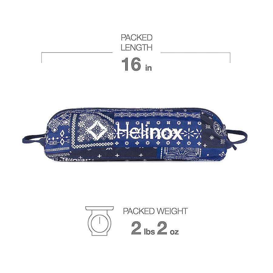 HELINOX TABLE ONE HARD TOP LIGHTWEIGHT, COLLAPSIBLE, PORTABLE, OUTDOOR CAMPING TABLE, REGULAR - 23.5 X 16 INCHES, BLUE BANDANA | Helinox | 01
